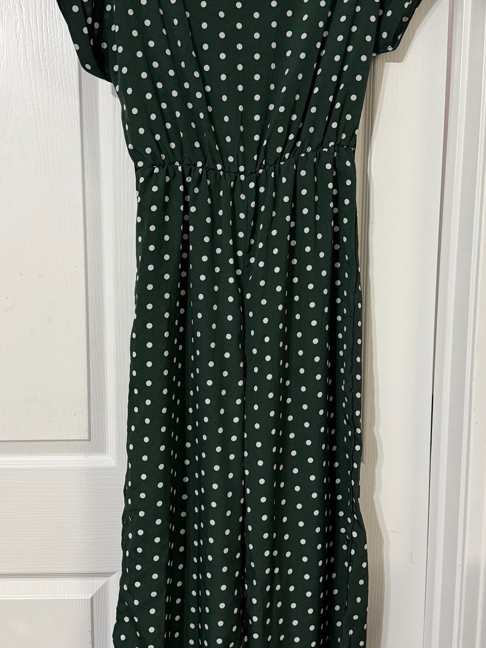 Women’s Dark Green Polka Dot Romper